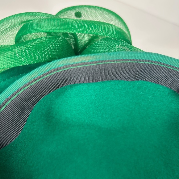 Deborah New York Hat Green 7” VTG Wool USA Sequence Tea Party Church Christmas - Picture 4 of 14